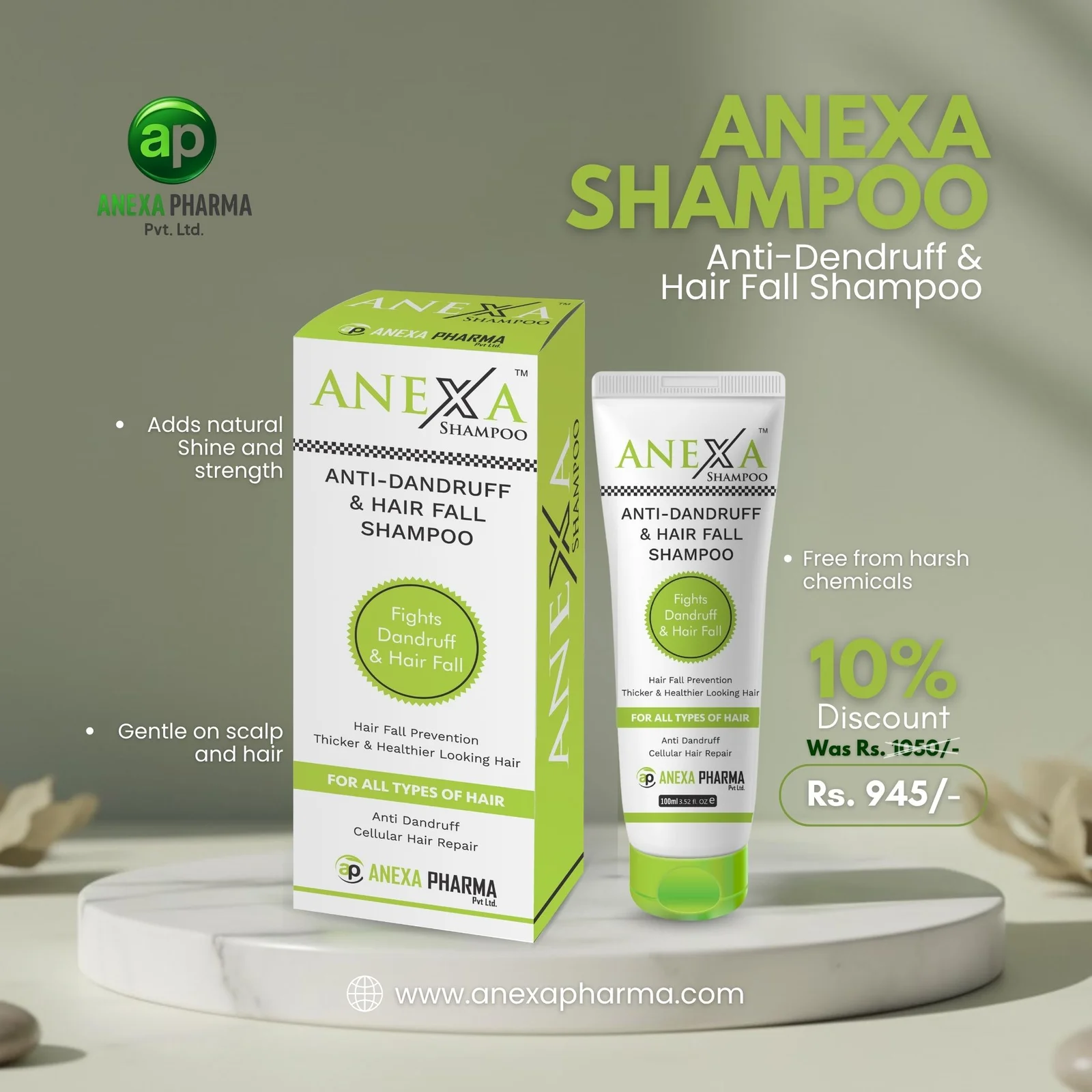 ANEXA Anti Dandruff and Hairfall Shampoo