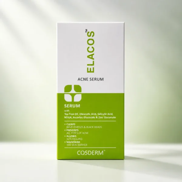 ELACOS Acne Serum with Salicylic Acid Tea Tree Oil Zinc Gluconate for Acne-Prone Skin